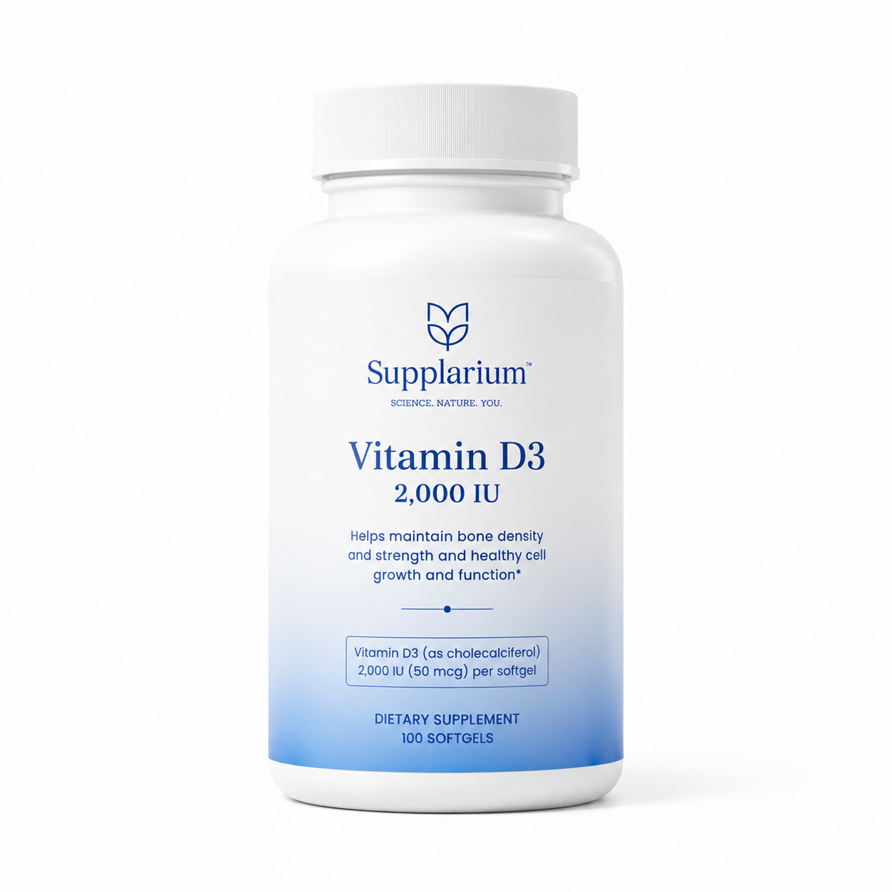 Vitamin D3 2,000 IU | Daily Vitamin D Support | Supplarium